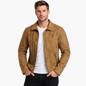 VG World Collection Faux Suede Brown Jacket